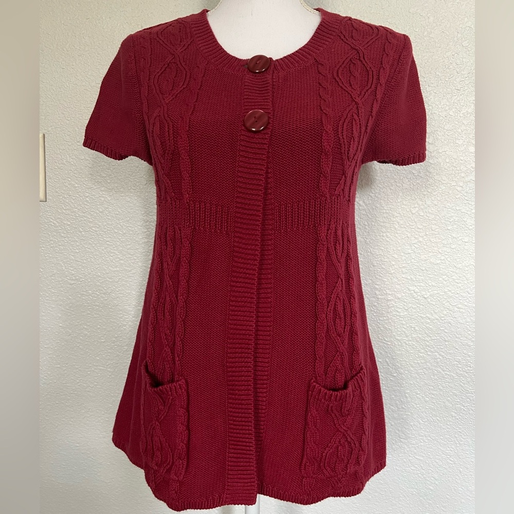Copper Key Burgundy Cardigan Sweater